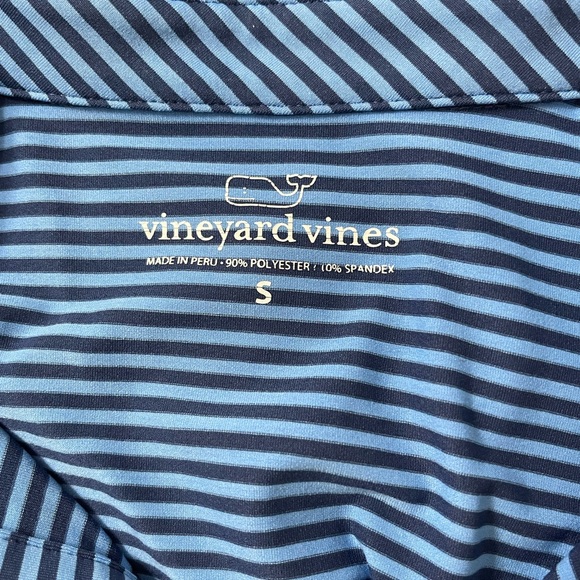 Vineyard Vines Blue Striped Polo, sz S, like-new - Picture 5 of 7